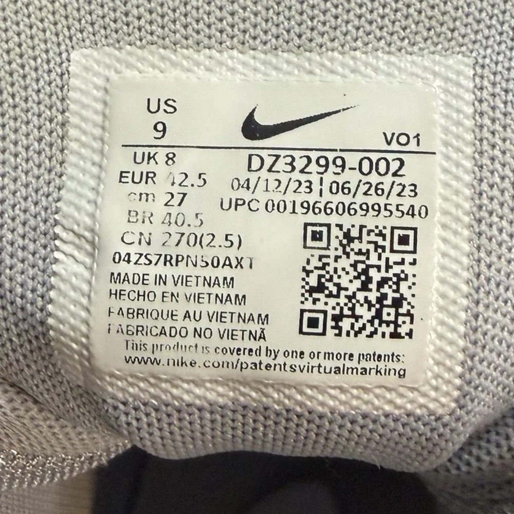 Nike LeBron Witness VII TB Basketball Shoes Wolf Grey White‎ Size 10 DZ3299-002